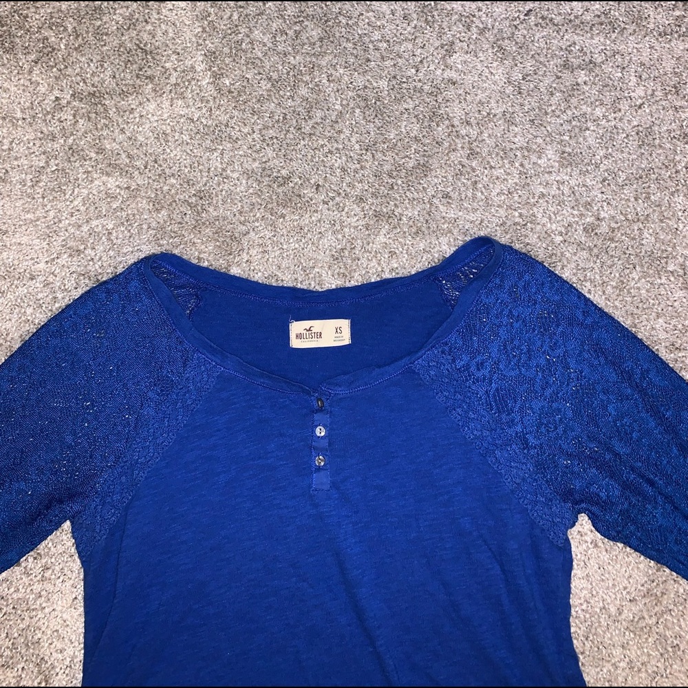 Hollister Dark Blue Short Sleeve Top size XS - Picture 6 of 10